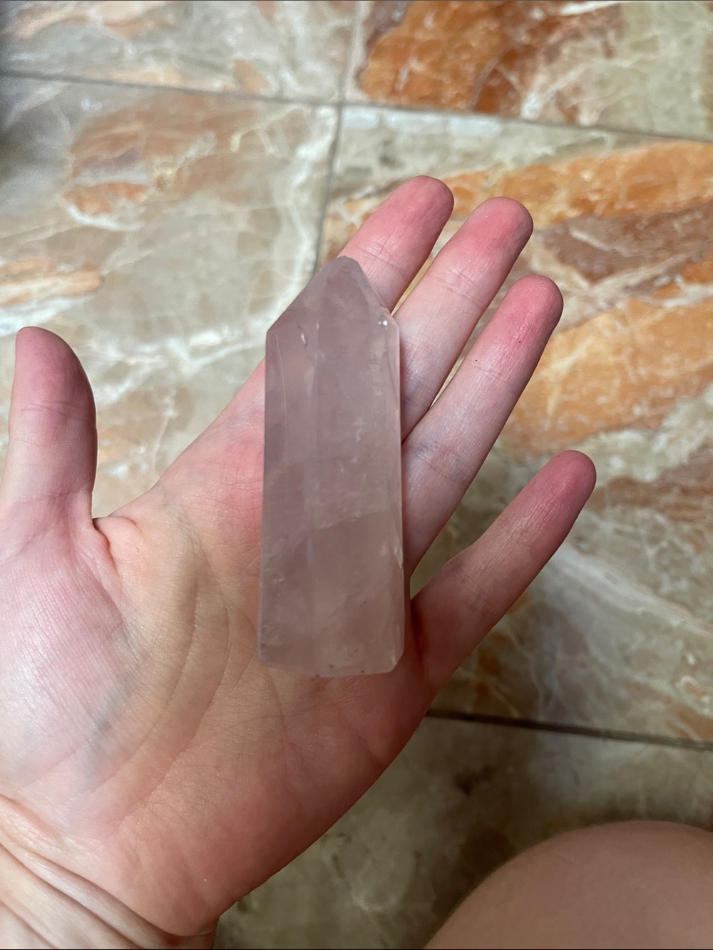Rose Quartz Point Crystal Tower - Pink Healing Gemstone